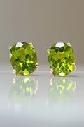 14kt Yellow Gold Estate Peridot Stud Earrings