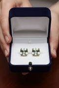 14kt Yellow Gold Estate Prasiolite Stud Earrings
